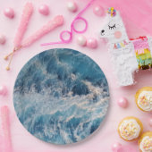 Ocean Blue Waves Papieren Bordje (Feest)