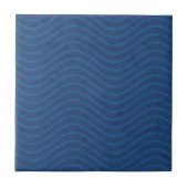 Ocean Blue Waves Patroon Tegeltje (Voorkant)