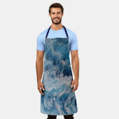 Ocean Blue Waves Schort (Gedragen)