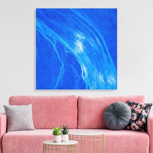 Ocean Blue Waves Summer Time Canvas Afdruk (Insitu (Woonkamer))