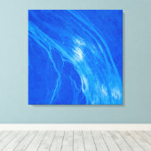 Ocean Blue Waves Summer Time Canvas Afdruk (Insitu (Houten vloer))