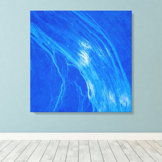 Ocean Blue Waves Summer Time Canvas Afdruk (Insitu (Houten vloer))