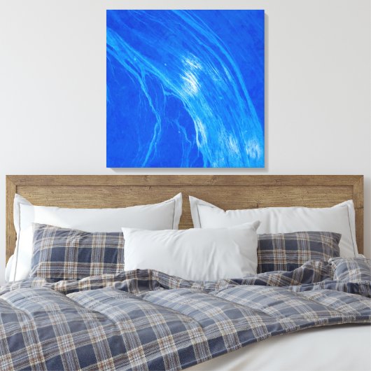 Ocean Blue Waves Summer Time Canvas Afdruk (Insitu (Slaapkamer))