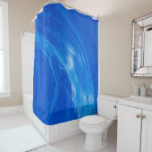 Ocean Blue Waves Summer Time Douchegordijn (In situ)