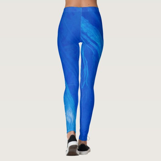 Ocean Blue Waves Summer Time Leggings (Achterkant)