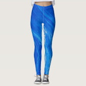 Ocean Blue Waves Summer Time Leggings (Voorkant)