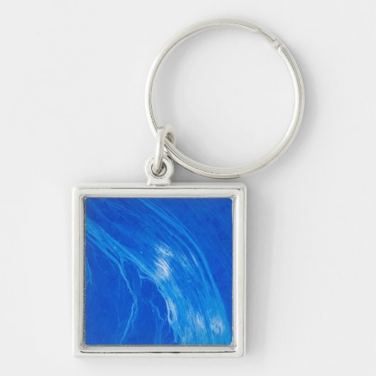 Ocean Blue Waves Summer Time Sleutelhanger (Voorkant)