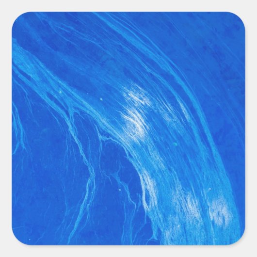 Ocean Blue Waves Summer Time Vierkante Sticker (Voorkant)