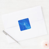 Ocean Blue Waves Summer Time Vierkante Sticker (Envelop)