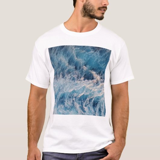 Ocean Blue Waves T-shirt (Voorkant)