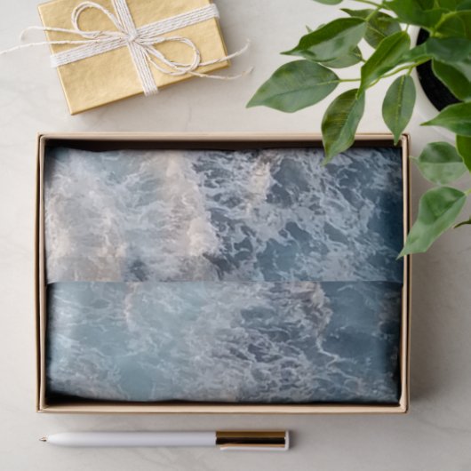 Ocean Blue Waves Tissuepapier (Geschenk)