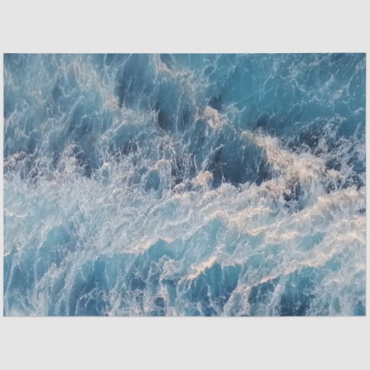 Ocean Blue Waves Tissuepapier (Voorkant)