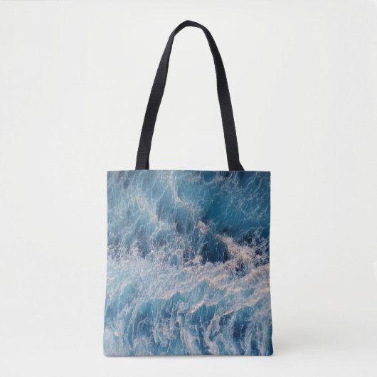 Ocean Blue Waves Tote Bag (Voorkant)