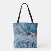 Ocean Blue Waves Tote Bag (Achterkant)
