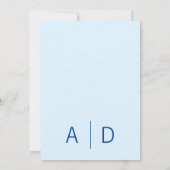 Ocean Blue Waves Waterverf Wedding Invitation Kaart (Achterkant)