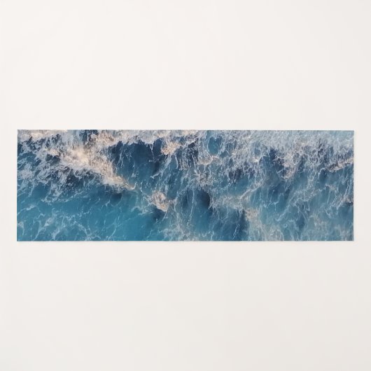 Ocean Blue Waves Yogamat (Voorkant (horizontaal))