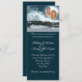 Ocean Blue Wedding Kaart (Voorkant / Achterkant)