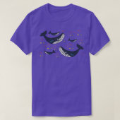 Ocean Blue Whale Beige T-shirt (Design voorkant)