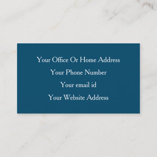 Ocean Blue White Hair en make up Stylish Modern Visitekaartje (Achterkant)