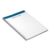 Ocean Blue & White Professional Uniek Klassiek Notitieboek (Rechterzijde)