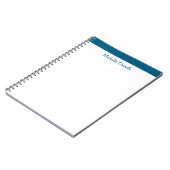 Ocean Blue & White Professional Uniek Klassiek Notitieboek (Linkerzijde)