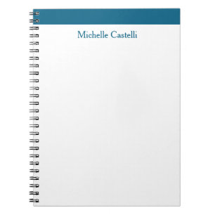 Ocean Blue & White Professional Uniek Klassiek Notitieboek