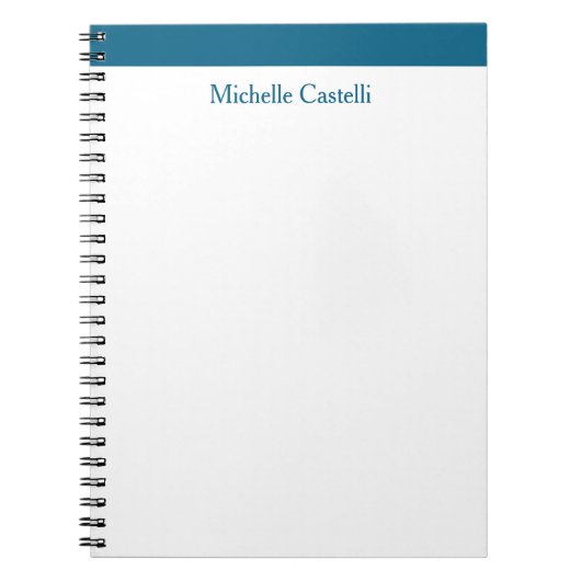 Ocean Blue & White Professional Uniek Klassiek Notitieboek (Voorkant)