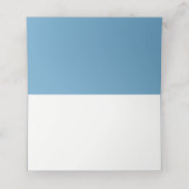 Ocean Blue White Trouwtafel nummer Plaatskaartje (Binnenkant ongevouwen)