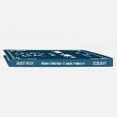 Ocean Blue & White Wedding Gastenboek (Rug)