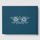 Ocean Blue & White Wedding Gastenboek (Achterkant)