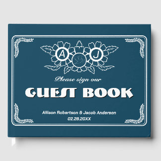 Ocean Blue & White Wedding Gastenboek
