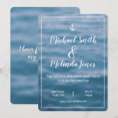 Ocean & Blue Zee Boating Wedding Kaart (Voorkant / Achterkant)