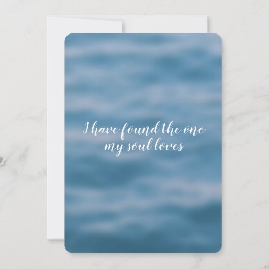 Ocean & Blue Zee Boating Wedding Kaart (Achterkant)