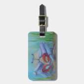 Ocean Blue Zee krab op maat Bagagelabel (Voorkant verticaal)