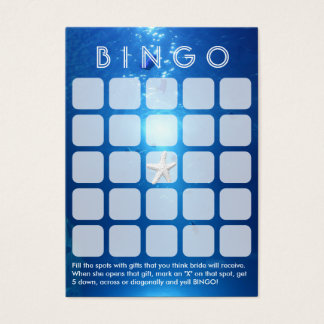Ocean Blue Zee thema 5x5 bruids bingo Kaart