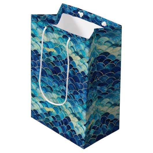 Ocean Blue Zeemeermin Medium Cadeauzakje (Voorkant Gekanteld)