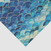 Ocean Blue Zeemeermin Tissuepapier (Detail)