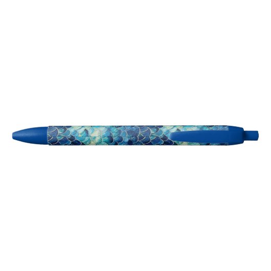 Ocean Blue Zeemeermin Zwarte Inkt Pen (Achterkant)