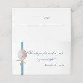 Ocean Blue Zeester en Zanddollar Plaatskaartje (Buitenkant ongevouwen)