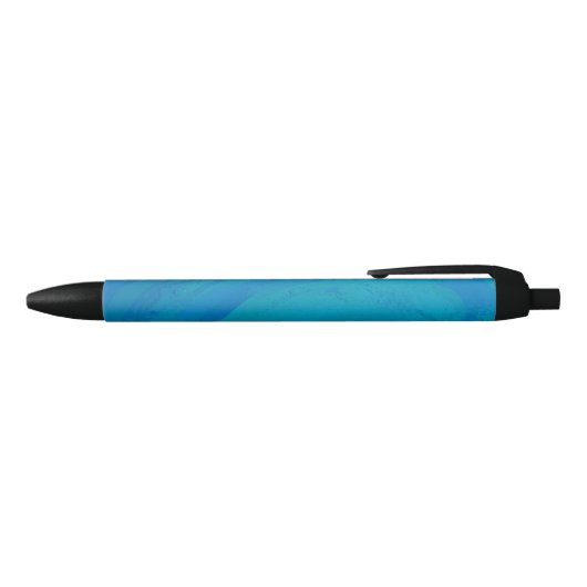 Ocean Blue Zwarte Inkt Pen (Bovenkant)