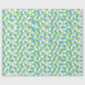 Ocean Blues Honeycomb Geometric Pattern Cadeaupapier (Vlak)
