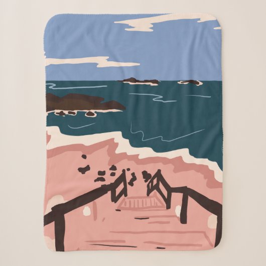 Ocean Blues Sherpa Deken (Voorkant)