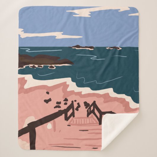 Ocean Blues Sherpa Deken (Voorkant)