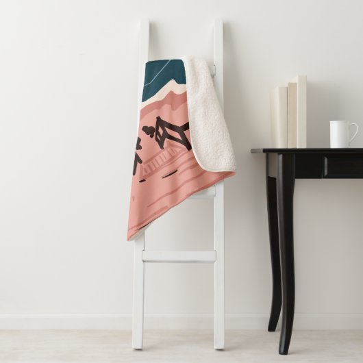 Ocean Blues Sherpa Deken (In situ)