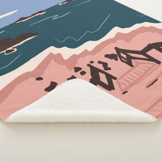 Ocean Blues Sherpa Deken (3/4)