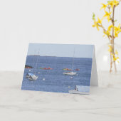 Ocean boats Card Kaart (Gele Bloem)