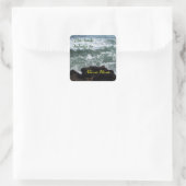 Ocean Bookplate Naam Hier Sticker (Tas)