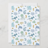 Ocean Boy Baby shower Bedankkaart (Achterkant)