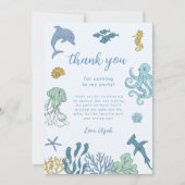Ocean Boy Verjaardagsfeestje Bedankkaart (Voorkant)