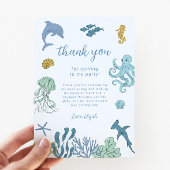 Ocean Boy Verjaardagsfeestje Bedankkaart